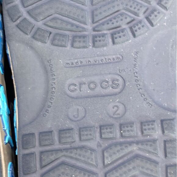 Crocs | FunLab Boys Waterproof Deep Blue Shark Comfort Sandals 206365 - Picture 12 of 13